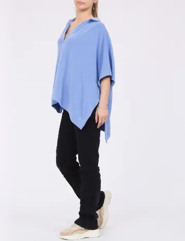 Poncho Comma, albastru