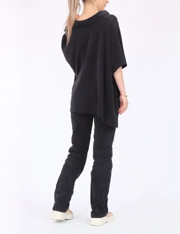 Poncho Comma, negru