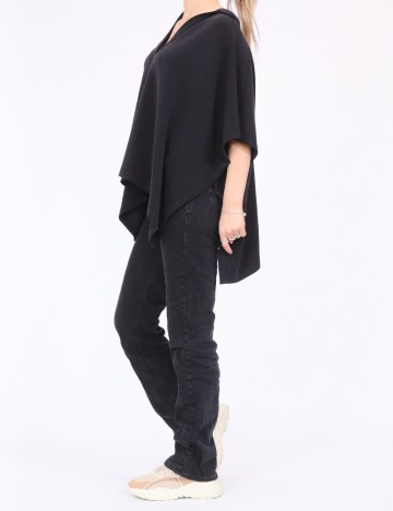 Poncho Comma, negru