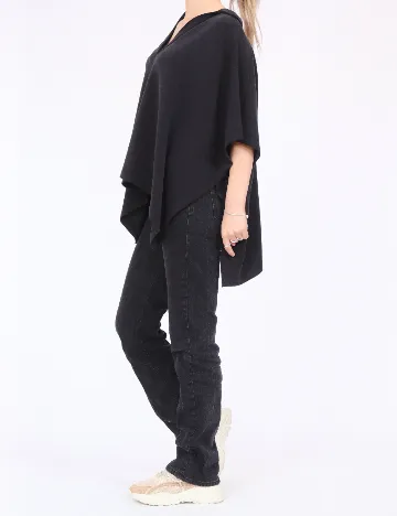 Poncho Comma, negru