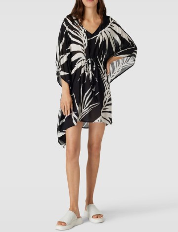 Rochie de plaja Comma, alb/negru