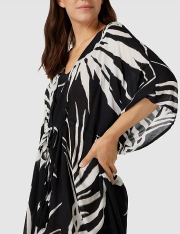 Rochie de plaja Comma, alb/negru