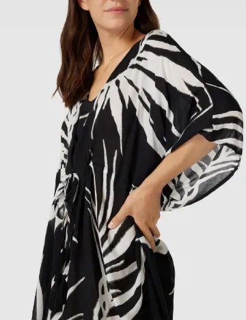Rochie de plaja Comma, alb/negru