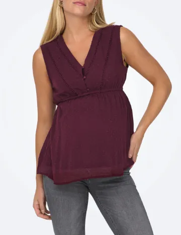 Bluza Only Maternity, visiniu
