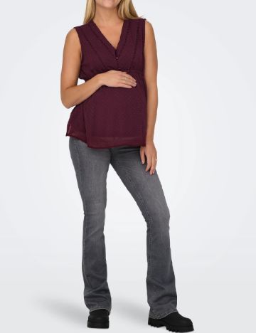 Bluza Only Maternity, visiniu