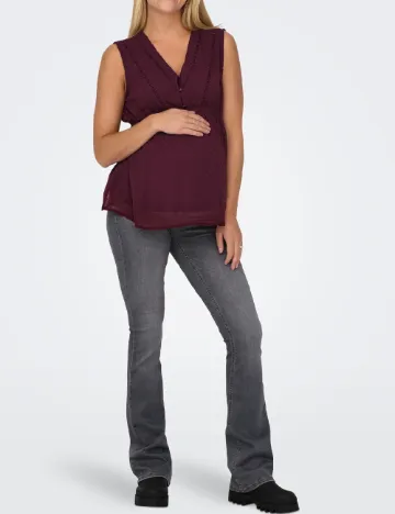 Bluza Only Maternity, visiniu