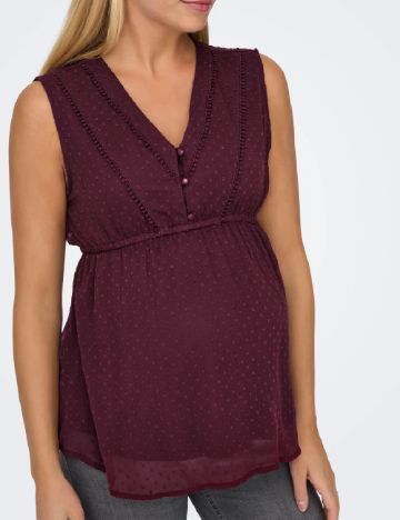Bluza Only Maternity, visiniu