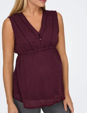 Bluza Only Maternity, visiniu