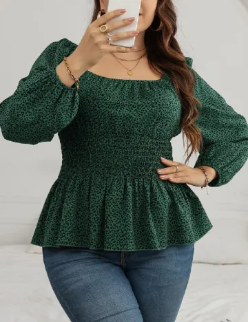 Bluza SHEIN CURVE, verde