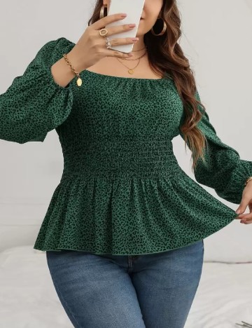 Bluza SHEIN CURVE, verde
