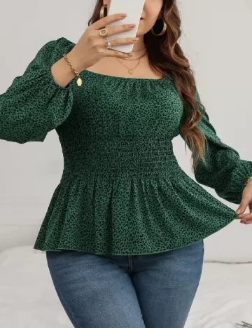 Bluza SHEIN CURVE, verde