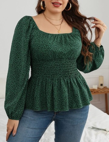 Bluza SHEIN CURVE, verde