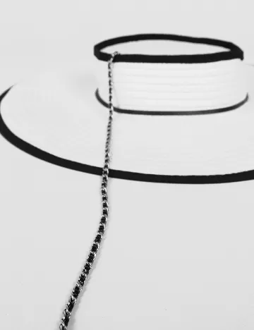 Palarie Pieces, alb Alb