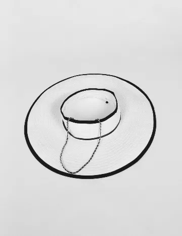 Palarie Pieces, alb Alb