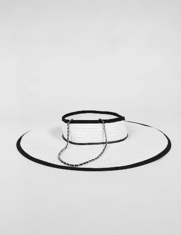 Palarie Pieces, alb Alb