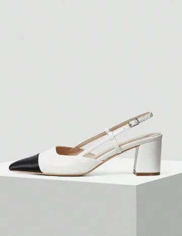 Pantofi MOTF, alb/negru