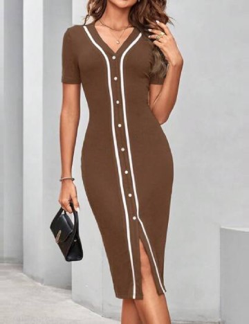 Rochie medie SHEIN, maro