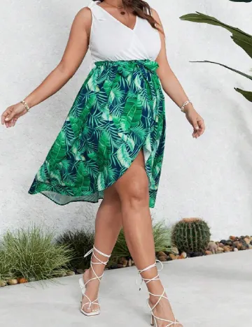 Rochie scurta SHEIN CURVE, verde