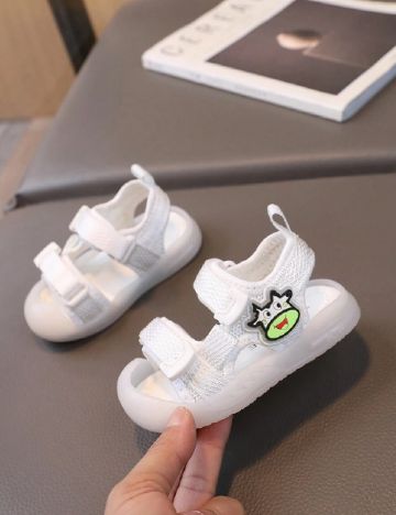 Sandale Shein Kids, alb