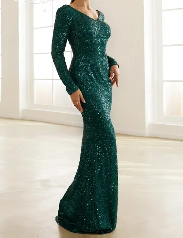 Rochie lunga Miss ord, verde
