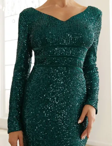 Rochie lunga Miss ord, verde