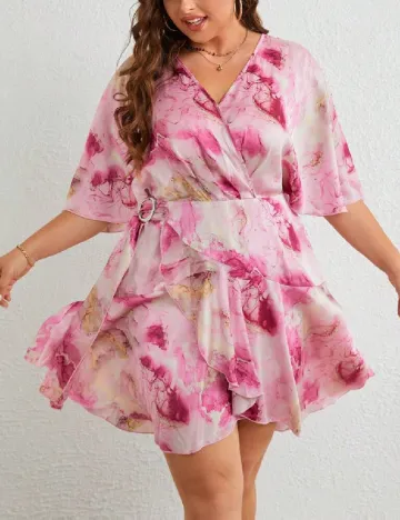 Rochie scurta SHEIN CURVE, roz