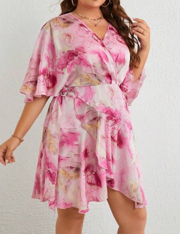 Rochie scurta SHEIN CURVE, roz