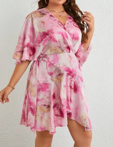 Rochie scurta SHEIN CURVE, roz