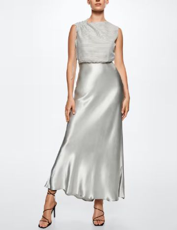 Rochie lunga Mango, gri