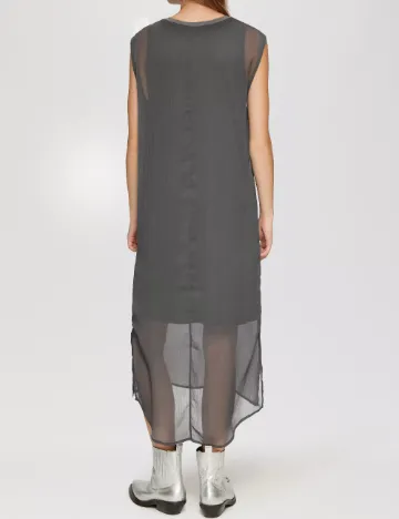Rochie medie Q/S, gri inchis