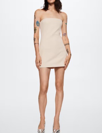 Rochie scurta Mango, crem