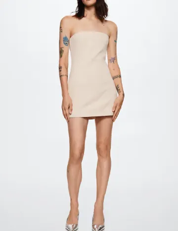 Rochie scurta Mango, crem
