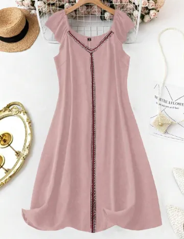 Rochie scurta SHEIN CURVE, roz