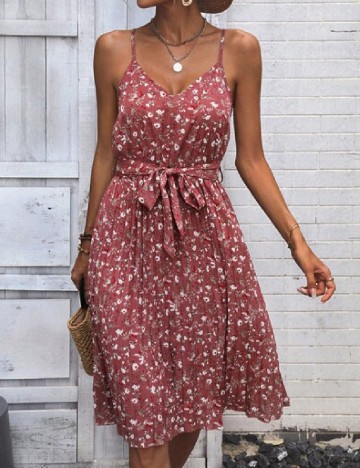 Rochie scurta SHEIN, roz pudra inchis