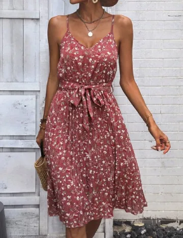 Rochie scurta SHEIN, roz pudra inchis