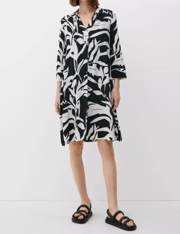 Rochie scurta s.Oliver, alb/negru