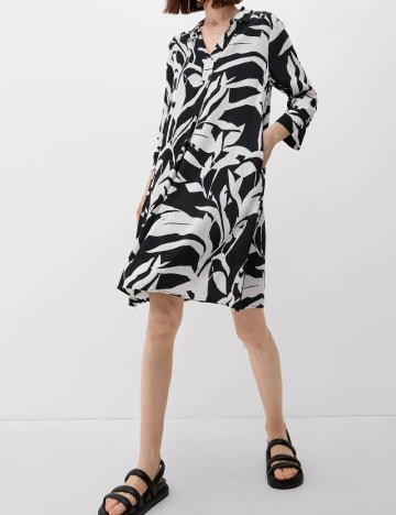 Rochie scurta s.Oliver, alb/negru