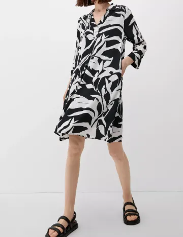 Rochie scurta s.Oliver, alb/negru