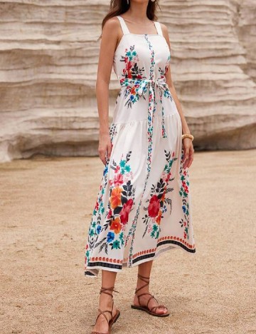 Rochie lunga SHEIN, ecru
