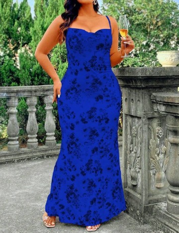 Rochie lunga SHEIN CURVE, albastru