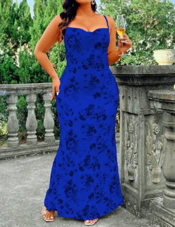 Rochie lunga SHEIN CURVE, albastru