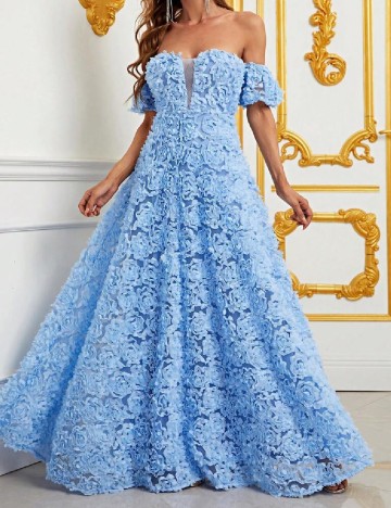 Rochie lunga Faeriesty, albastru