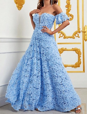 Rochie lunga Faeriesty, albastru