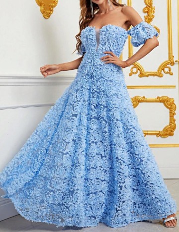 Rochie lunga Faeriesty, albastru