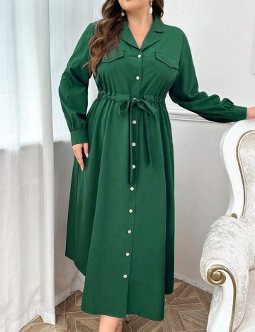 Rochie lunga SHEIN CURVE, verde