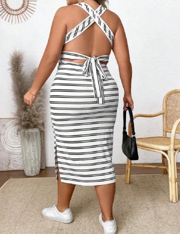 Rochie medie SHEIN CURVE, alb