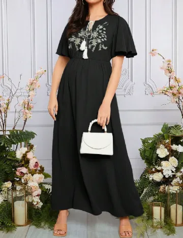 Rochie lunga SHEIN Maternity, negru