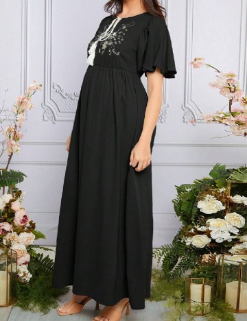 Rochie lunga SHEIN Maternity, negru
