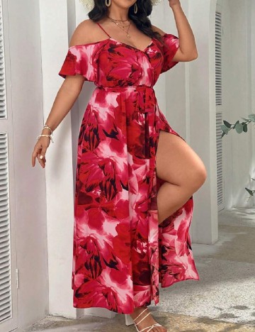 Rochie lunga SHEIN CURVE, roz