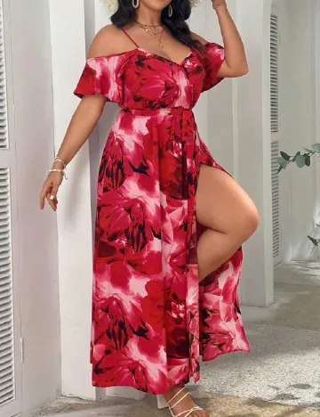 Rochie lunga SHEIN CURVE, roz